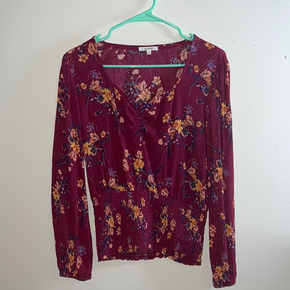 Fuchsia and Floral top